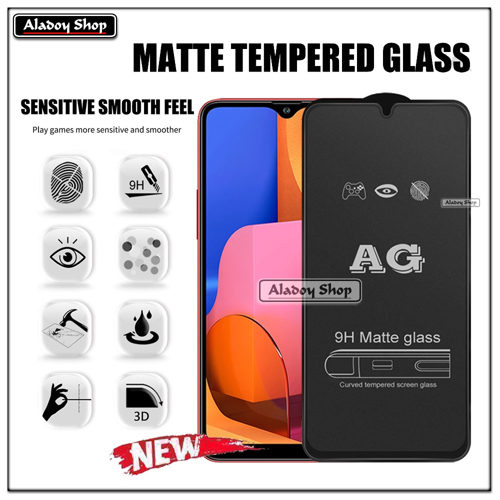 Samsung A20S PAKET 2IN1 Tempered Glass Matte Anti Glare Full Layar dan Tempered Glass Kamera