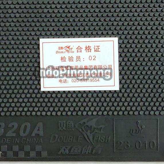 Double Fish 820A ~ Short Pips Rubber Karet Bintik Serang Pendek - Hitam