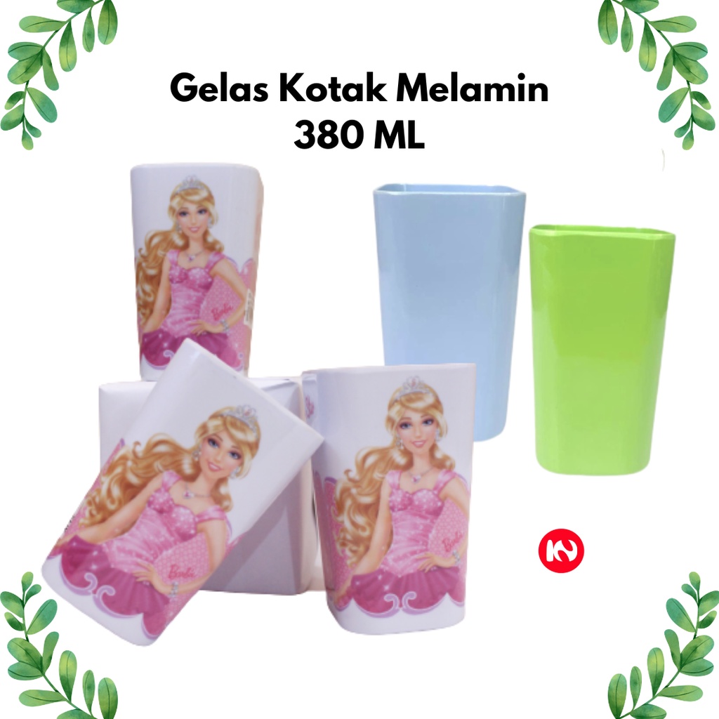 Gelas Kotak Melamin 380 ml