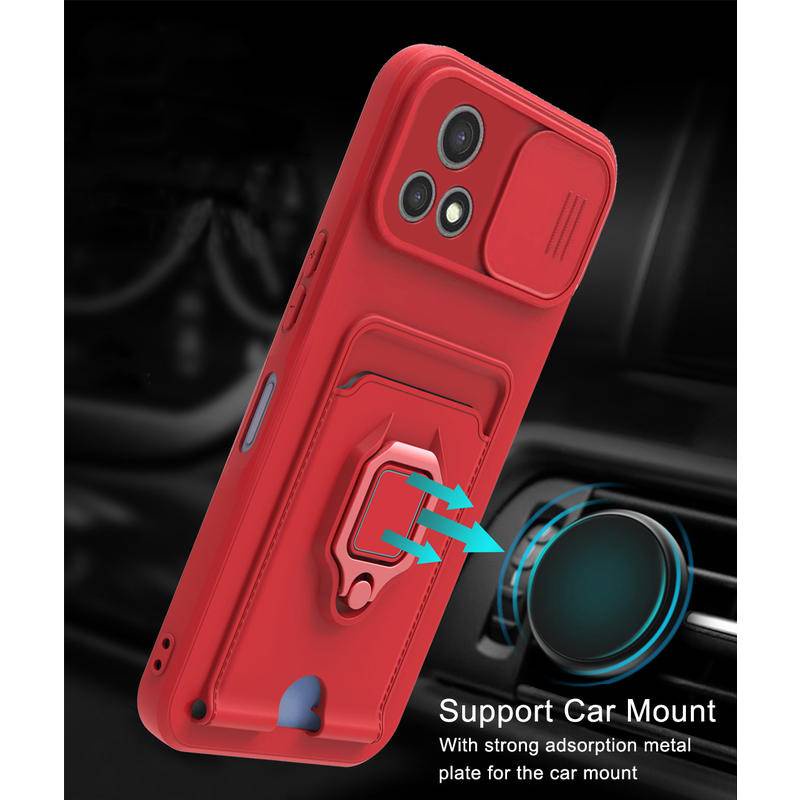 Case Pelindung Lensa Kamera Dengan Tas Kartu Untuk Vivo Y20s Y20T Y12s Y12a Y51 Y51a Y72 Y52s Y31s