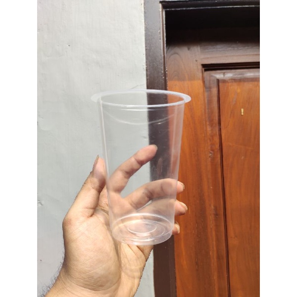 Cup Gelas 16oz Datar/ Merk SAP/ Tebal 8gr/ Isi 50pcs