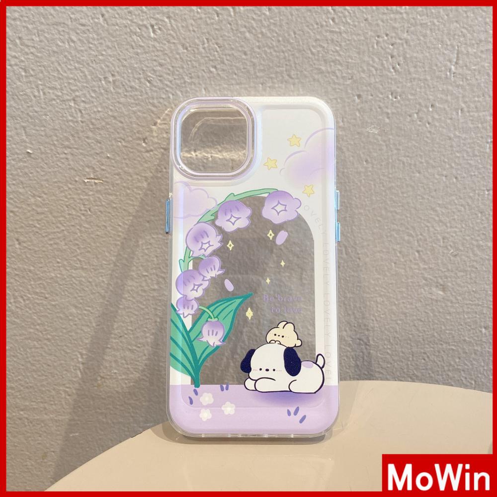 For iPhone 14 Pro Max iPhone Case Thickened TPU Soft Case Clear Case Space Case Plating Button Purple Flowers Compatible For iPhone 13 Pro Max 12 Pro Max 11 Pro Max 7plus XR xs max