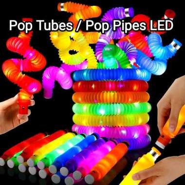 LT- Mainan Viral Pop light Tubes Pop Pipes Mainan selang Lampu Stick Pipa