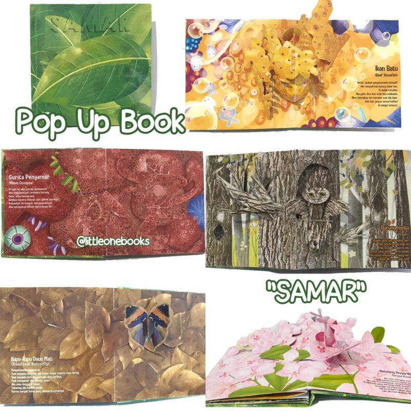 Pop Up Book SAMAR / buku pop up interaktif anak impian studio bahasa Indonesia / buku edukasi anak