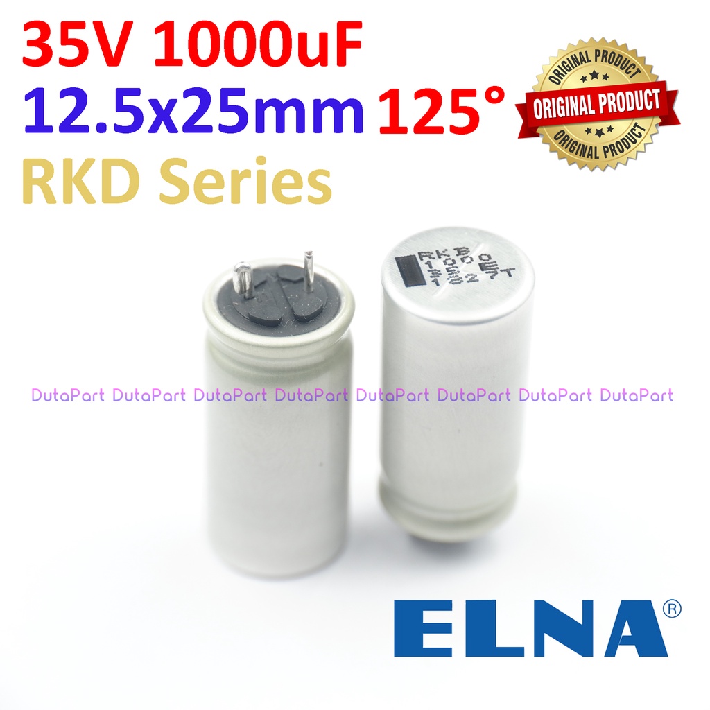 35V 1000uF ORIGINAL ELNA RKD Series Kapasitor Capasitor Elko Elco