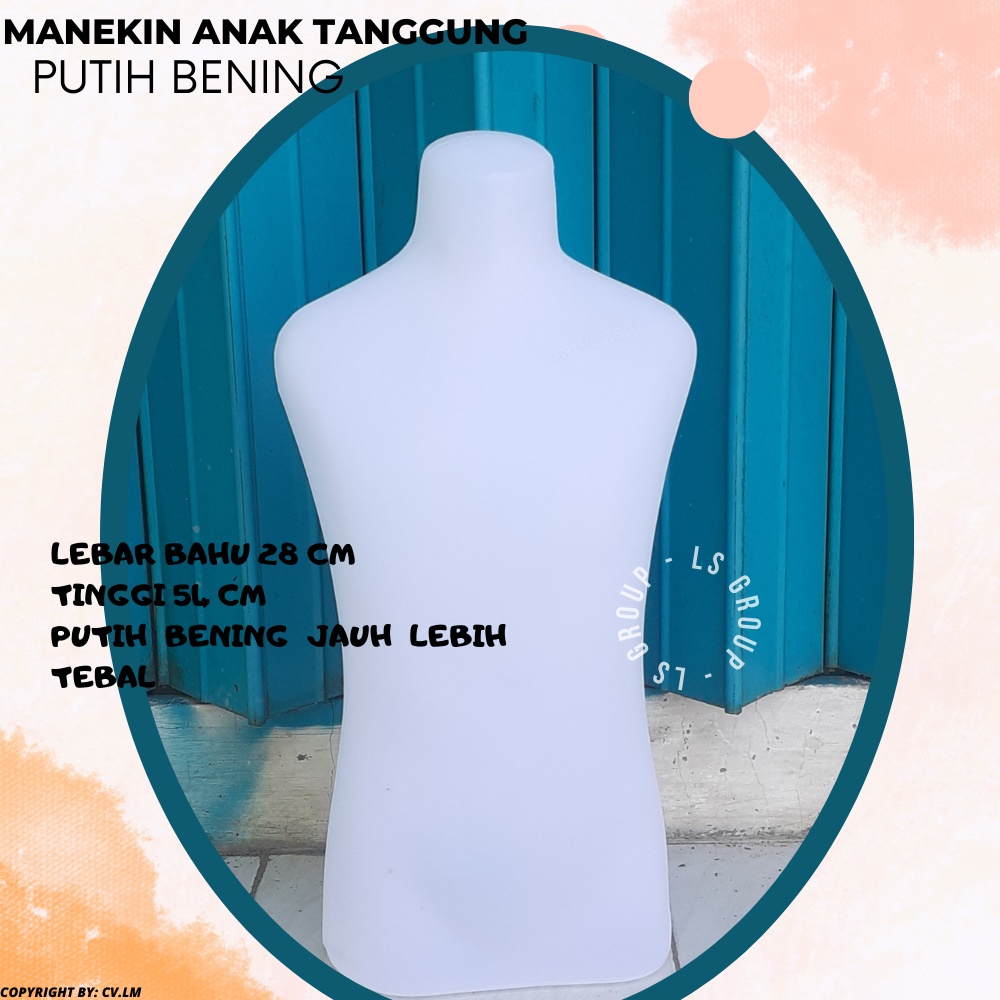 Manekin Anak Size L Tebal NK - Patung Baju Anak Bening TANGGUNG NK