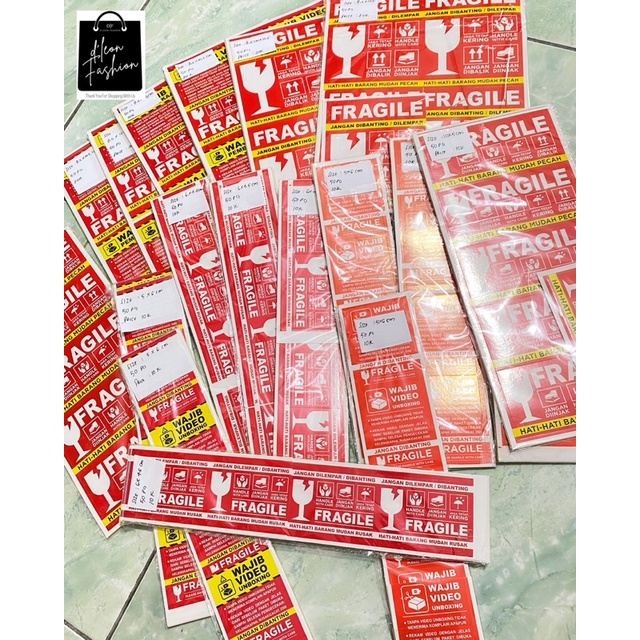

50 pcs sticker Fragile atau stiker unboxing paket
