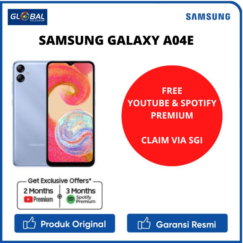 Samsung Galaxy A04e Smartphone (3/32GB) Garansi Resmi
