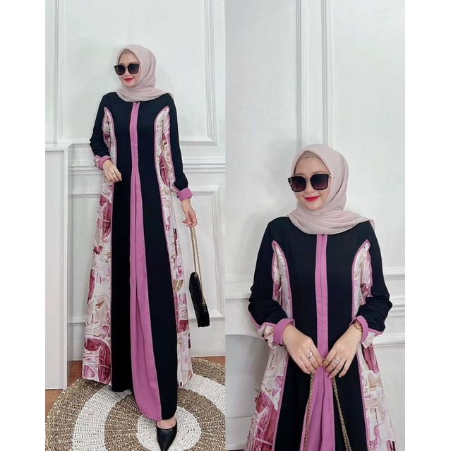 gamis aswan/dress rianti/aswan+jetblack/adhista/abaya aswan