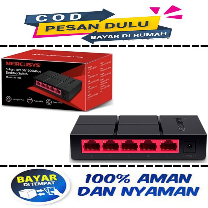 Switch hub 5 Port Gigabit Mercusys MS 105 G