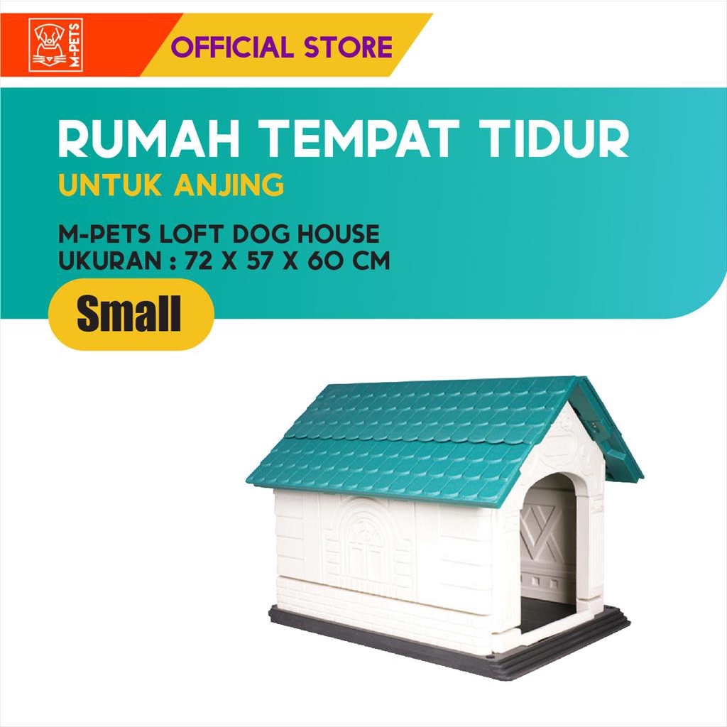 M-Pets Loft Dog House Size Small / Rumah Tempat Tidur Anjing