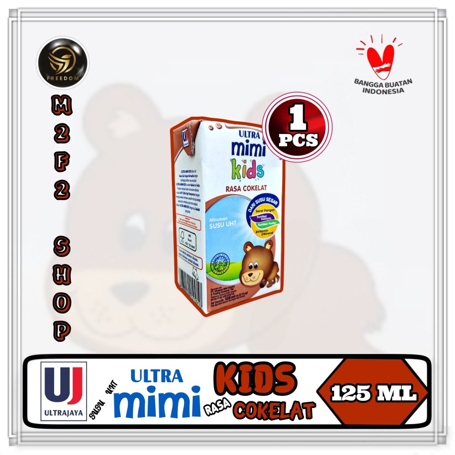 

Susu Ultra Mimi Kids Kotak UHT Cokelat | Chocolate - 125 ml (Kemasan Satuan)