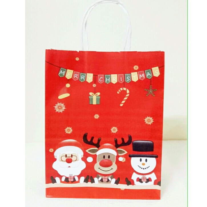 

Paper Bag Merry Christmas Santa & Deer