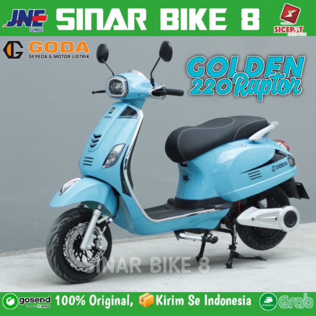 Sepeda Motor Listrik Electric E Bike GODA 220 GOLDEN RAPTOR 800Watt