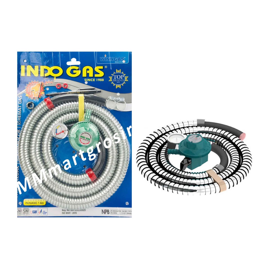 Selang Indo Gas / Selang Gas Yoshida / Paket Selang Gas / Selang Gas 1.8M