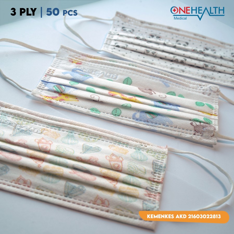 Masker Medis Anak Onehealth 3PLY Isi 50