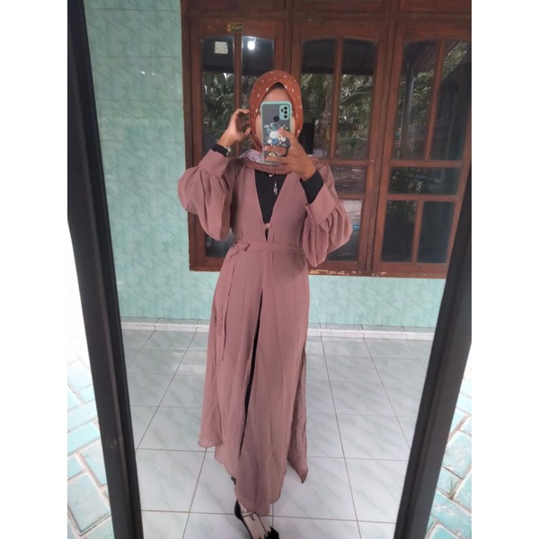 LONG OUTER CERUTI LENGAN BALON