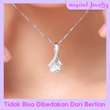 magical Jewelry Kalung Tura berlian replika / replika berlian eropa/lapis emas 18k Sterling Silver B
