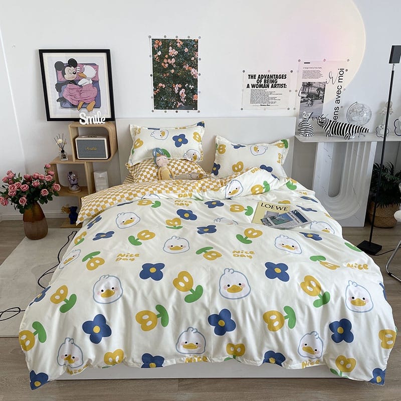 COD Wedding Gift sprei+Bedcover Tanpa Busa Bedcover Selimut Motif Kotak-Kotak Aeshtetic Minimalis UK 120X200 Bedcover only 120x220 double plain/polos