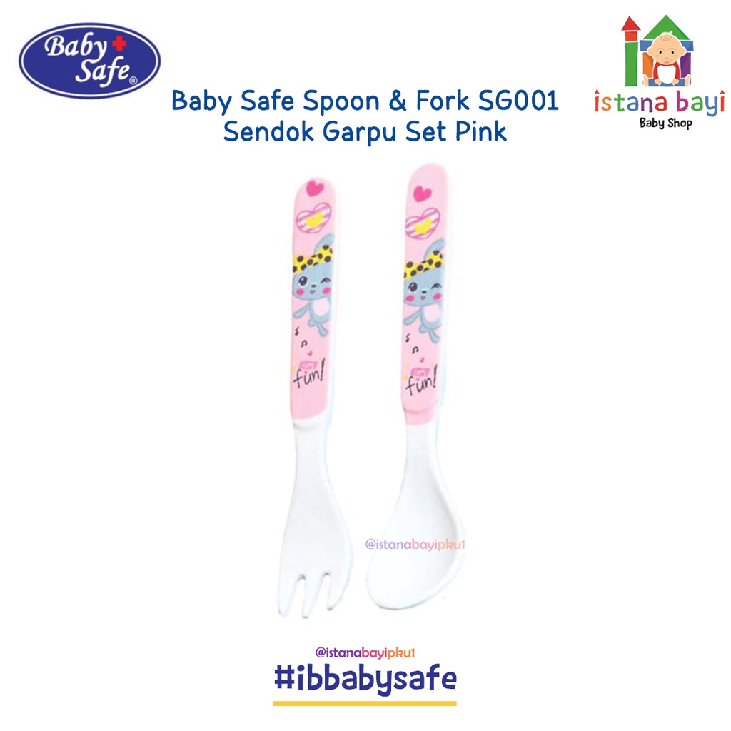 Baby Safe Spoon &amp; Fork SG001 Sendok Garpu Set/ Sendok Makan Bayi SG001