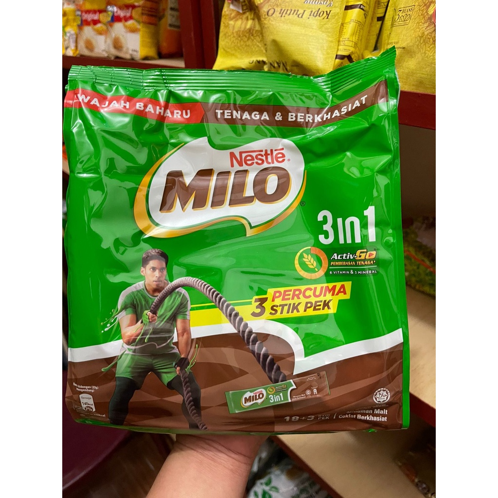 Jual Milo 3in1 21 Sachet Malaysia HALAL Shopee Indonesia