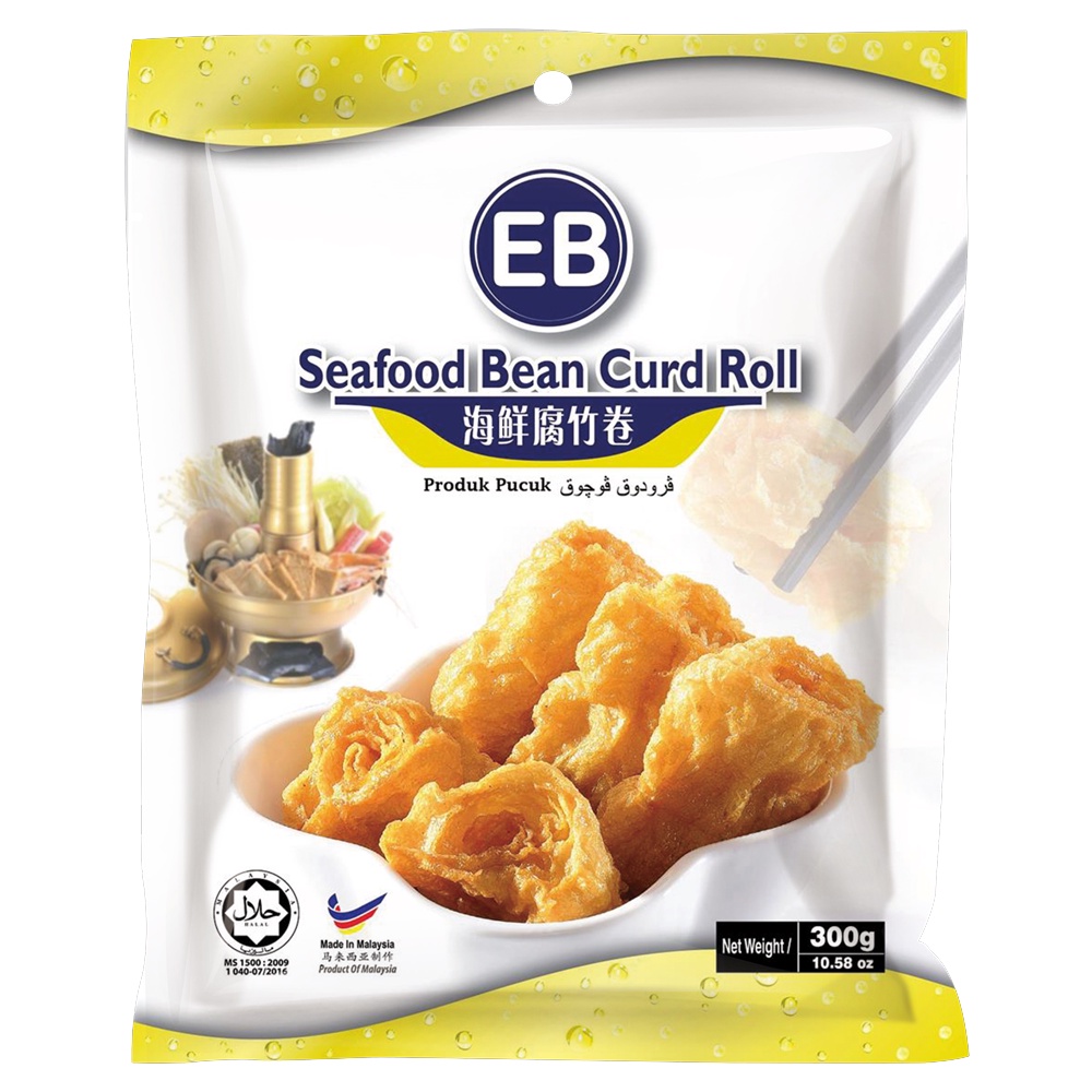 Makanan Frozen EB Seafood Bean Curd Roll 300 gr Impor Halal EB