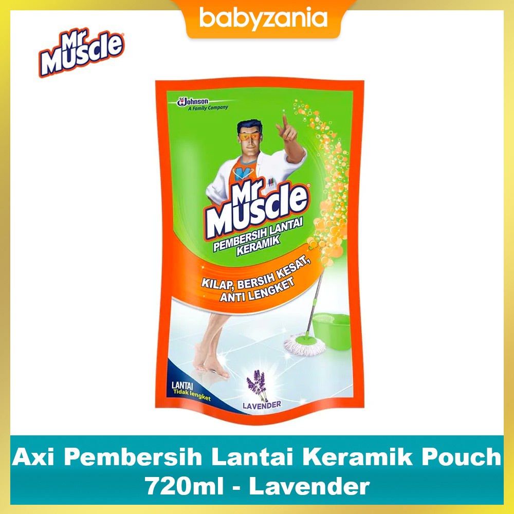 Mr Muscle Axi Pembersih Lantai Keramik Pouch 720ml - Lavender