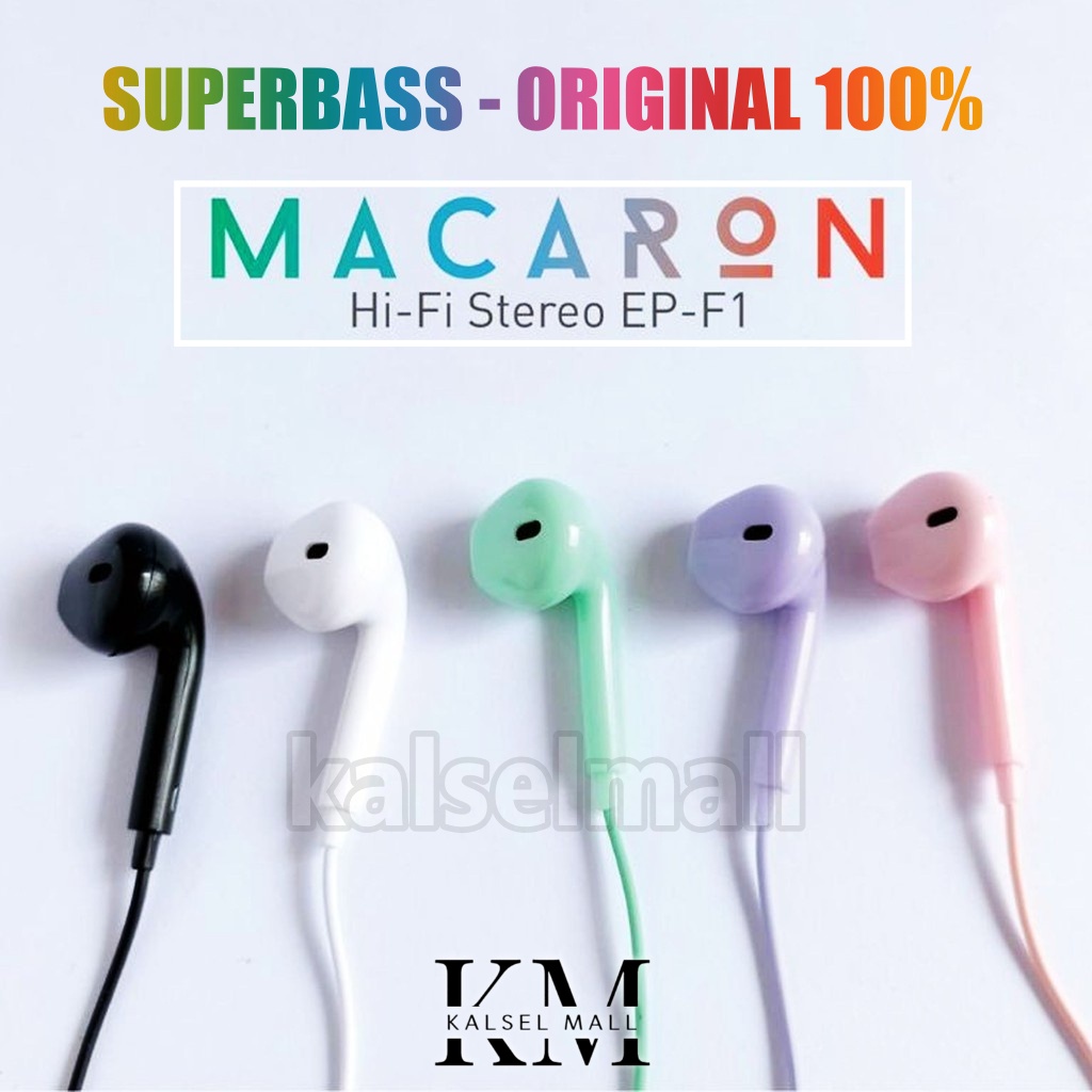 Handsfree U19 Macaron Extra Bass Headset Hedset Macron U19 Hifi Stereo Extra Bass Hetset Warna Warni Matte Colorfull  Earphone Macaroon Matte Colow HifiJack 3.5mm With Mic HT7