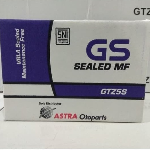 Aki GS GTZ5S Beat Spacy Scoopy Vario 110 Beat FI Karbu Genio Motor Honda Astra Otoparts