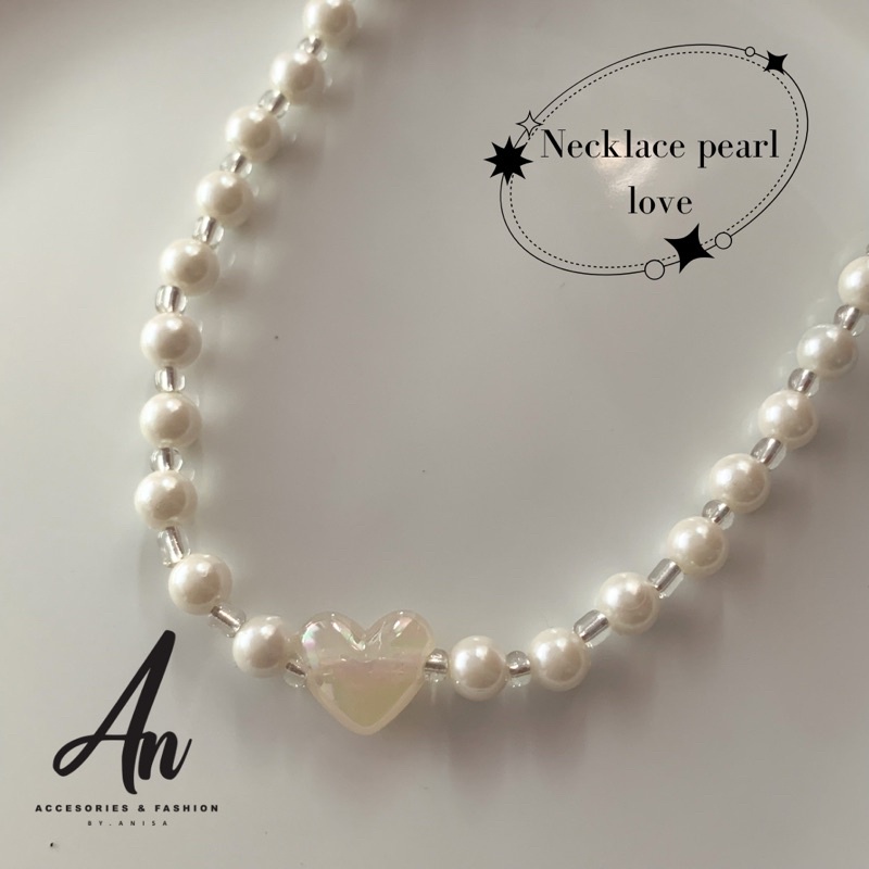 KALUNG MUTIARA LOVE | Heart necklace | necklace pearl kalung love aesthetic✨❤️