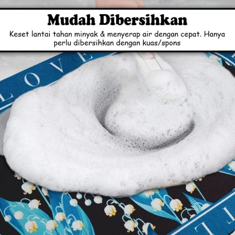 Medan Termurah Motif warna random/ Keset kaki lantai cantik oval import keset toilet