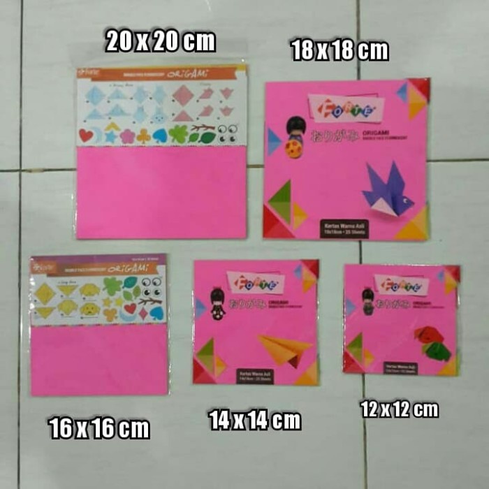 

KERTAS LIPAT / ORIGAMI 2 SISI / 12X12 / 14X14 / 16X16