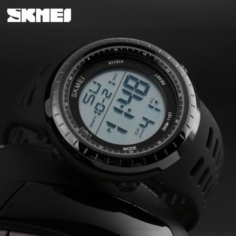 Jam Tangan SKMEI 1167 BLACK Original Anti Air Free Box