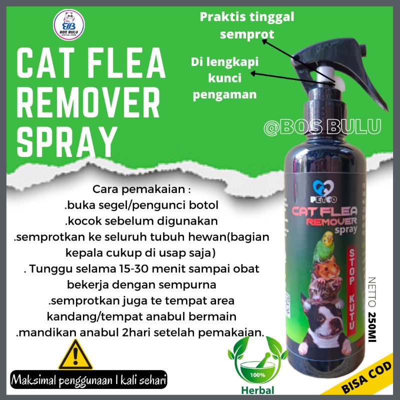 cat flea remover spray penghilang kutu kucing anjing 250ml