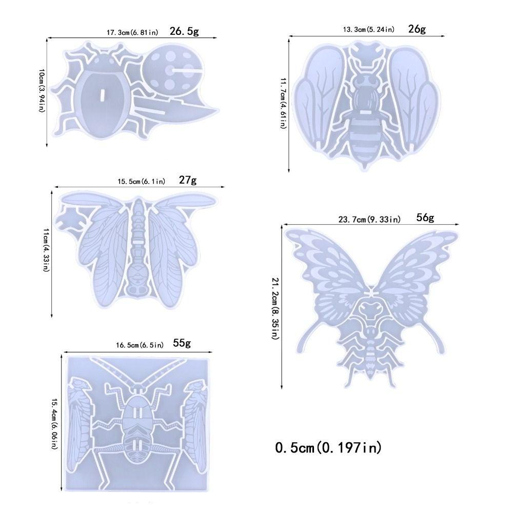 Preva 1/2PCS Butterfly Cetakan Silikon DIY Fragonfly Ladybug Alat Membuat Perhiasan Casting Cetakan