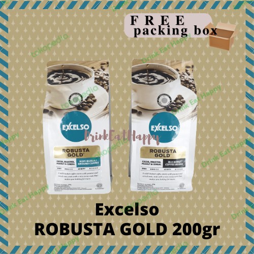 

NEW EXCELSO ROBUSTA GOLD 200gr Kopi Bubuk Biji 200 gram - Biji