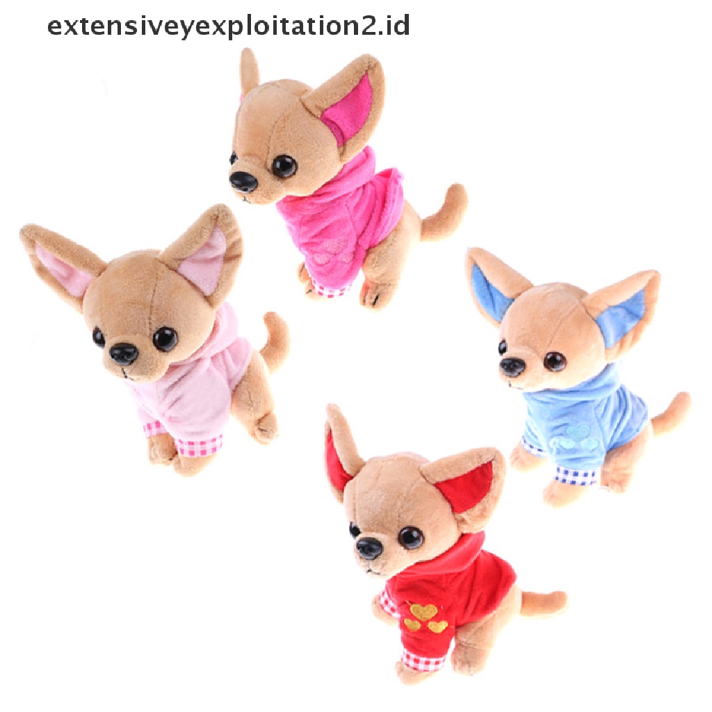 1 Pc Mainan Rompi Anjing Chihuahua Bahan Plush Ukuran 17CM Untuk Hadiah Natal Ulang Tahun Anak