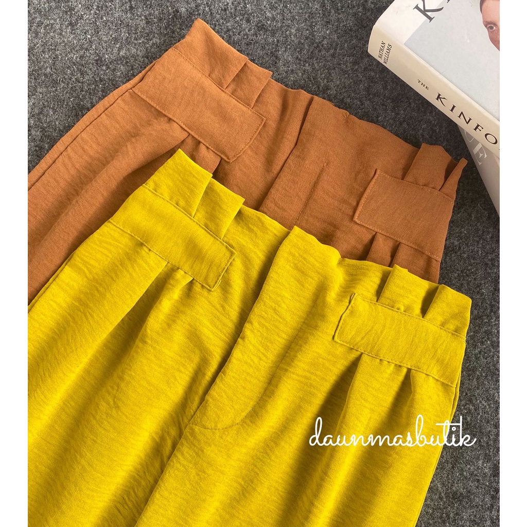 1KG MUAT 4PCS | CINDY KULOT HIGHWAIST PITA CRINCLE AIRFLOW HITS OOTD FASHION WANITA