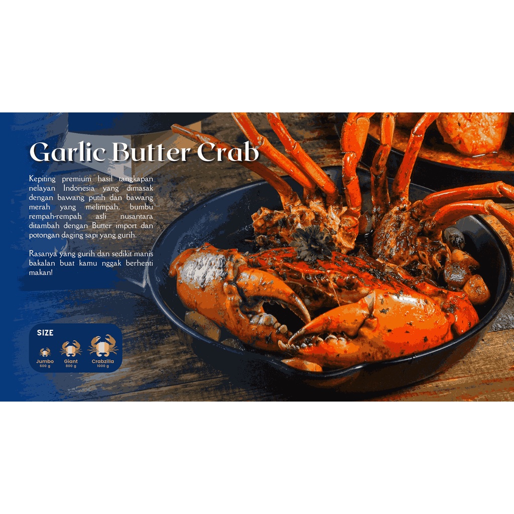 

Crab & Butter - Garlic Butter Jumbo King Crab (Kepiting Jumbo Mentega Garlic) - Restaurant Seafood Online Makanan Siap Saji