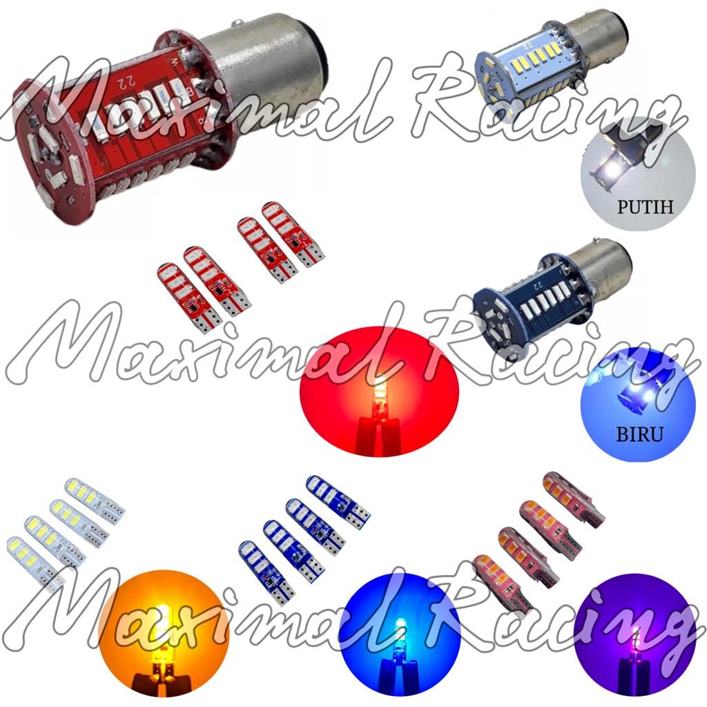 Paket Lampu Motor Stop Rem 30 Mata Running Plus 4 Buah Sen Jelly Kedip Universal Semua Motor