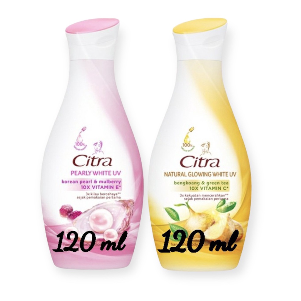 [Per Buah] Body Lotion Citra Pearly White UV / Natural Glowing UV 120ml Original BPOM