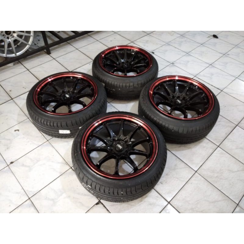 VELG MOBIL SCOND HSR HIROSHIMA RING 17 + BAN COCOK BUAT YARIS TRD JAZZ RS CITY HATCBACK VIOS AVANZA 