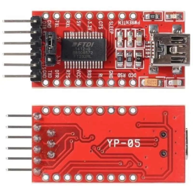 [HAEBOT] FTDI FT232RL Module USB to TTL Serial Konverter 5V 3.3V Adapter Mini Usb DTR Reset Arduino Mikrokontroller