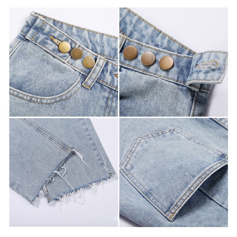 Highwaist Loose Celana Wanita Jeans /Celana Kulot Jeans /Panjang Jeans 90cm / Rawis Jeans