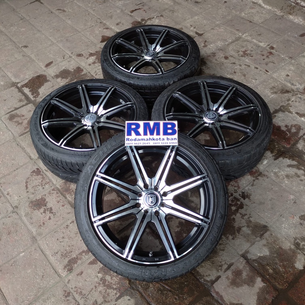 Velg Mobil Seken Bekas Mobil Model Milano Ring 17 + Ban Seken 205 45 R17 Untuk Avanza Xenia Brio