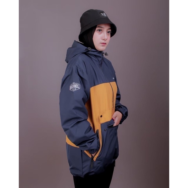 The Bojiel Daily - Navy Kuning Jaket Cougle Jaket Parasut Jaket Pria Jaket Outdoor