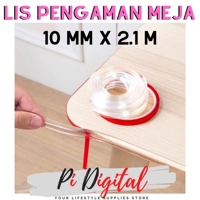 Lis Strip Pinggiran Meja Table Edge Corner Guard Protector 10mm x 2.1M