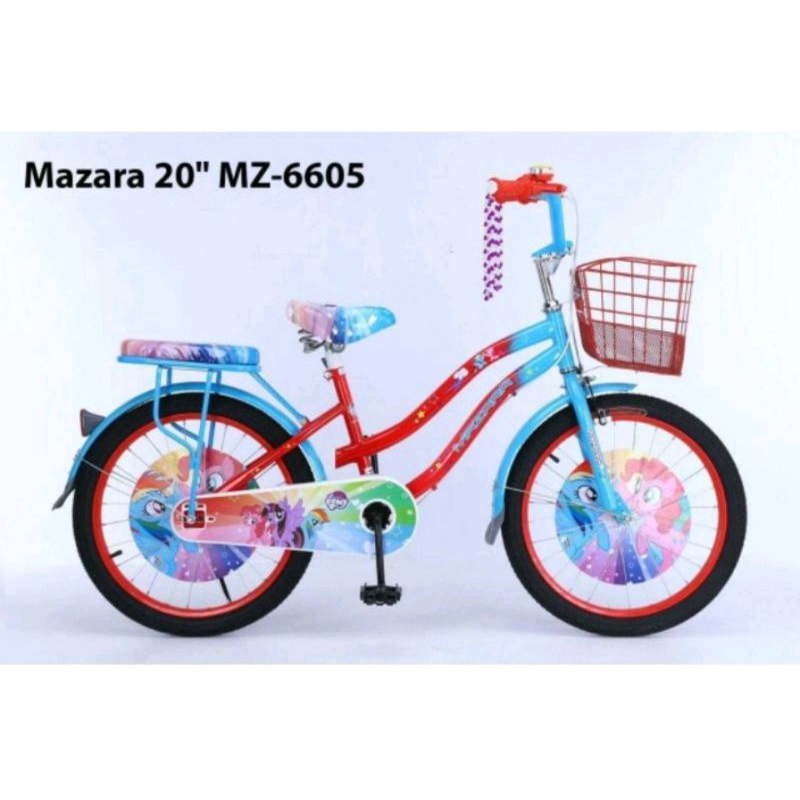 Sepeda Keranjang Anak Perempuan 20 Inch Mazara 2288 KX 6605 9933 HT