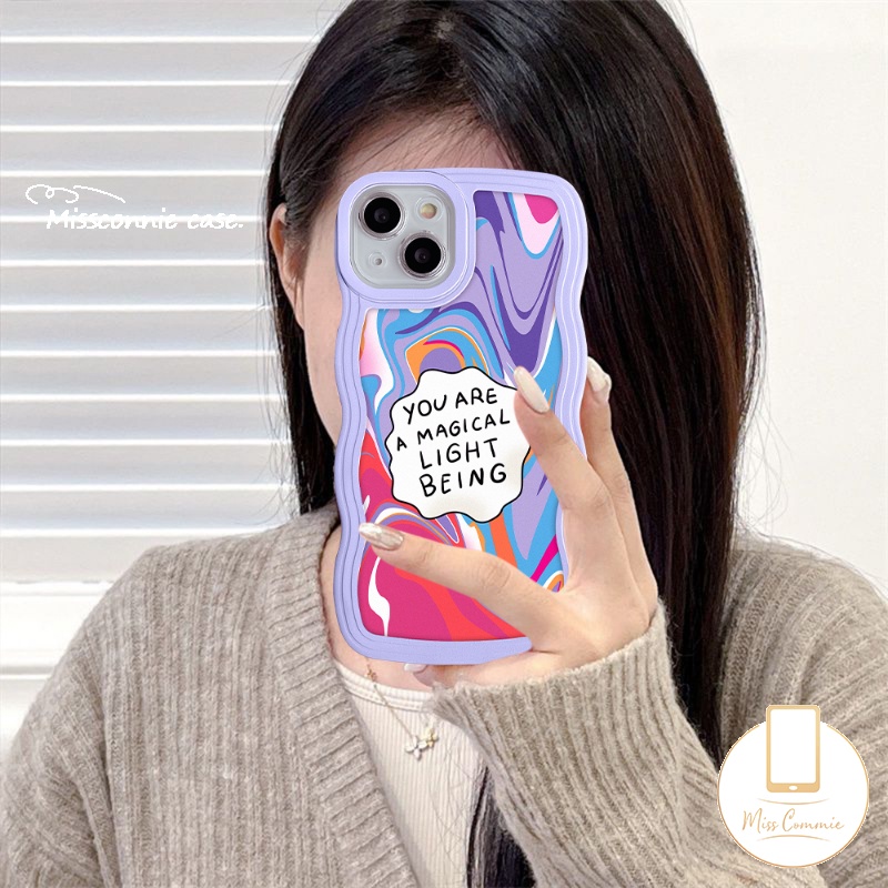 Realme C35 C53 C55 10 C33 C30 9 Pro+8i C15 C25s C25Y 7i 7 5 5i 5s 6i C12 C21Y C11 C20 C17 C25 8 8Pro C3 Shockproof Casetify Watercolor Label Love Self Colorful Wavy Edge Cover