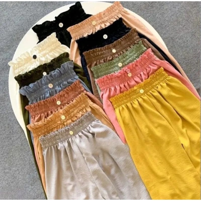 kulot crinkle kancing variasi satu KULOT CRINKLE KANCING VARIASI SATU / CELANA KULOT JUMBO